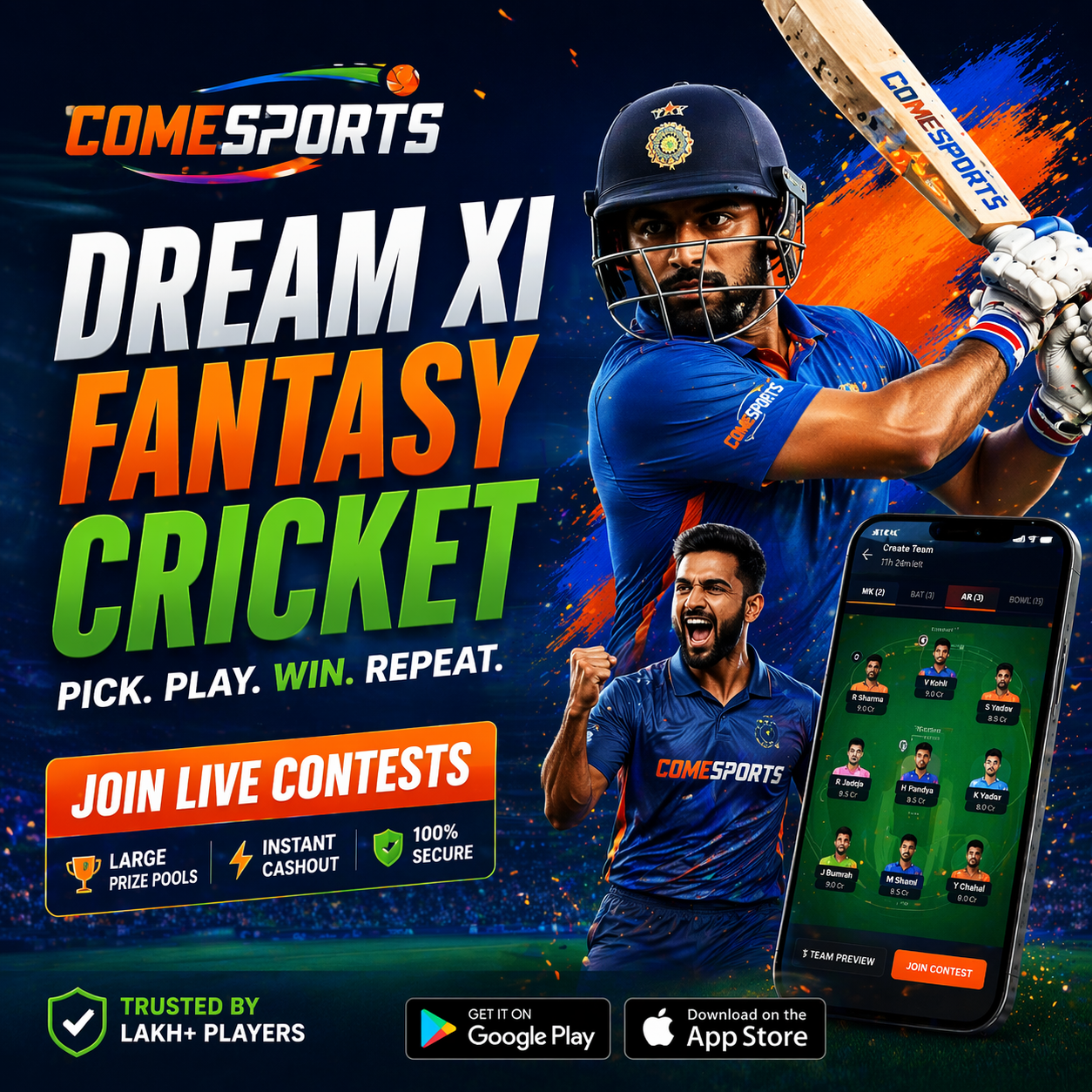 igamio fantasy cricket contest selection
